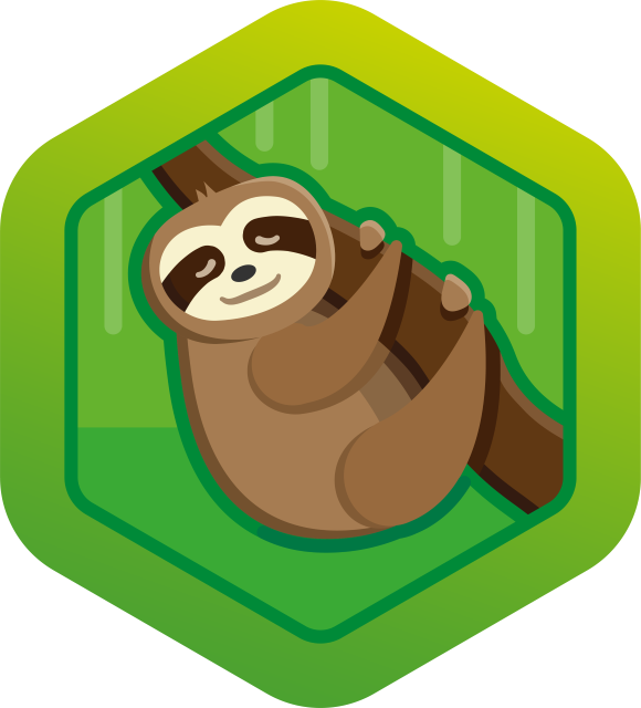 badge Sloth earned